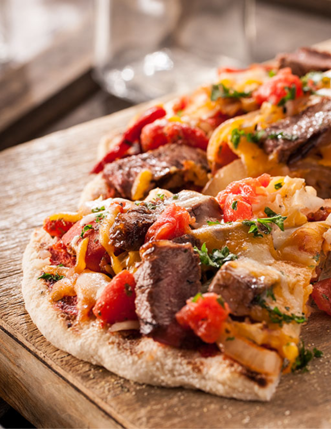 Grilled Cheesesteak Pizza