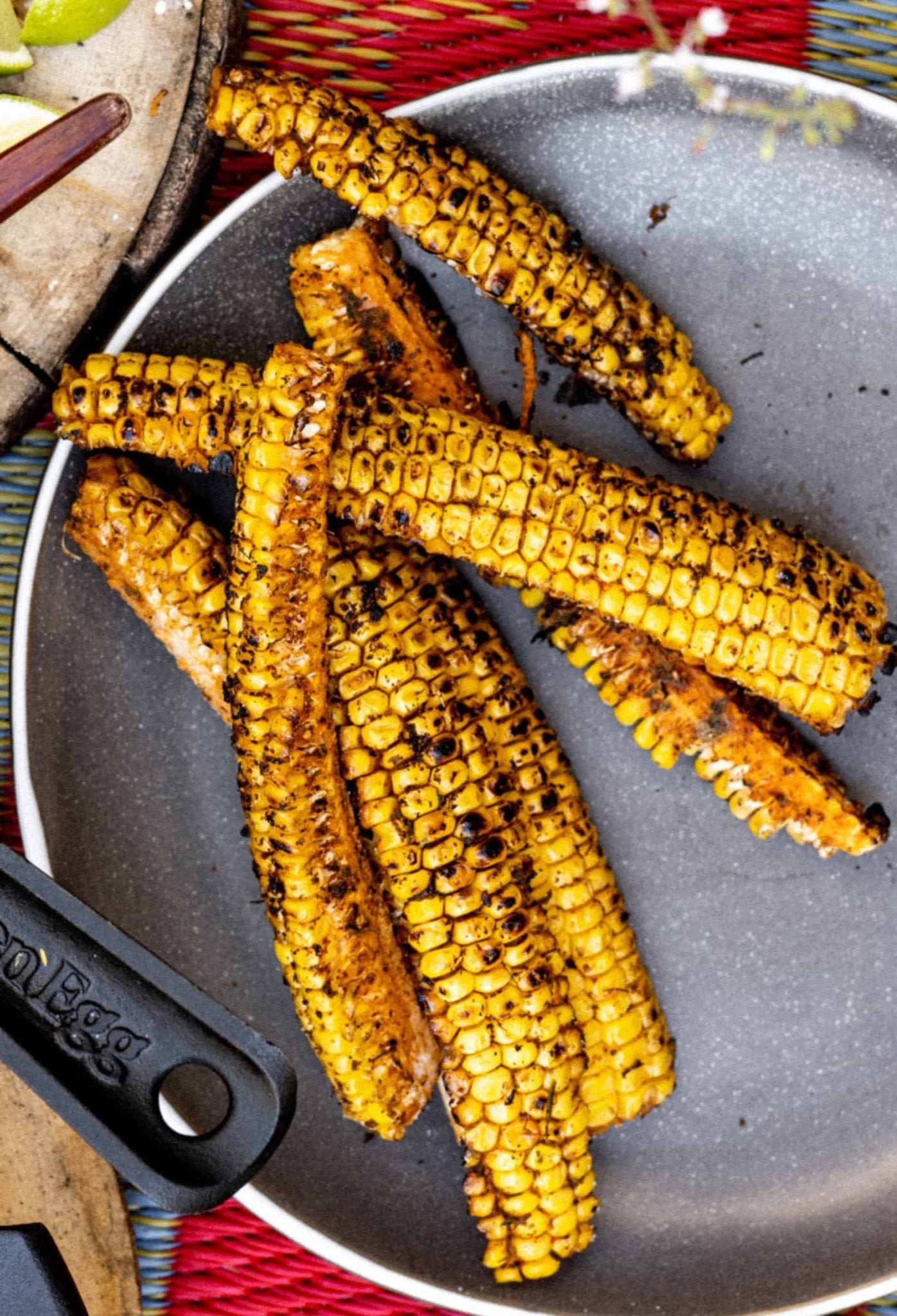 Charred Corn Ribs with Coriander-Paprika Butter - Big Green Egg