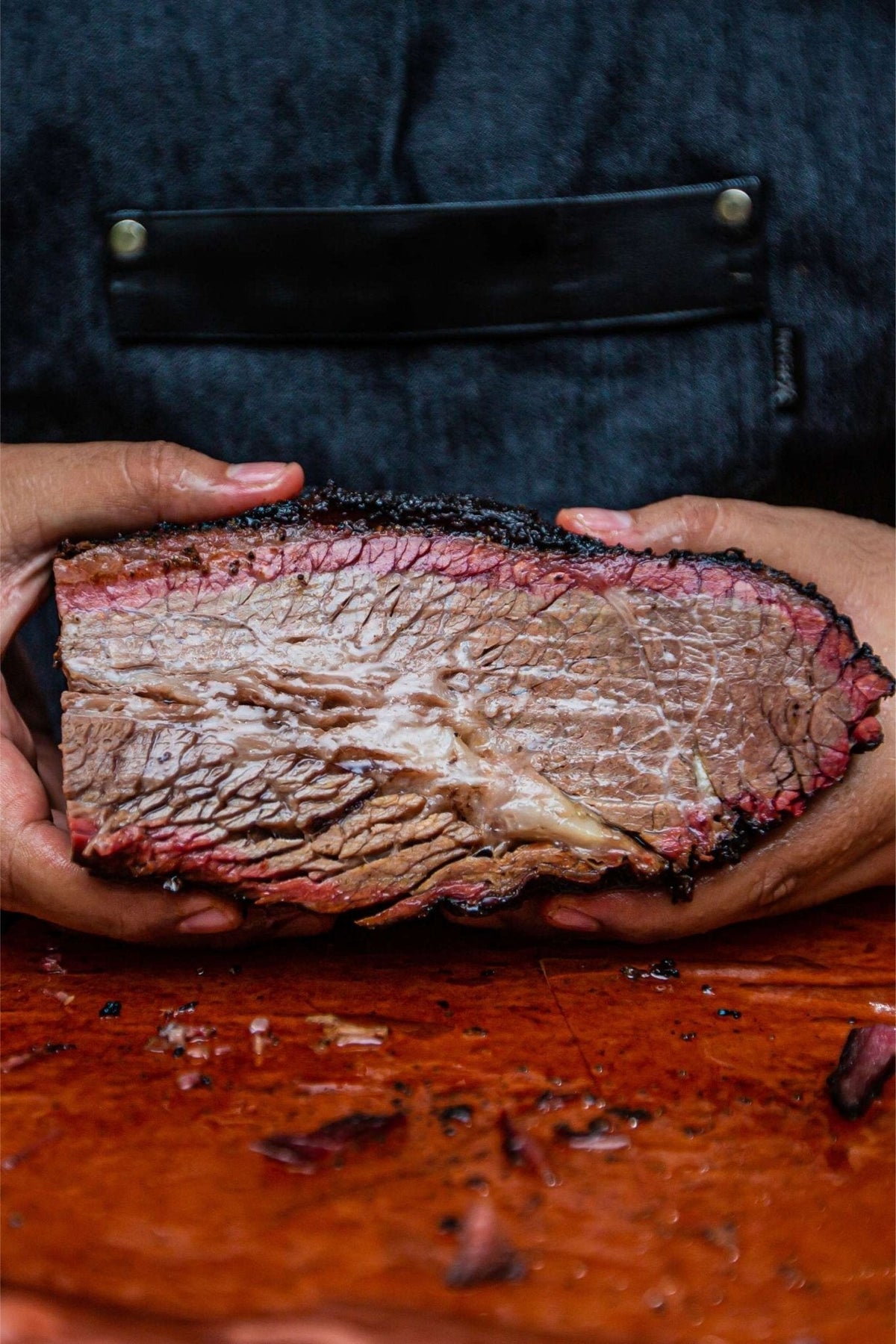 Texas Style Brisket Wrapped in Pink Butcher Paper - Big Green Egg