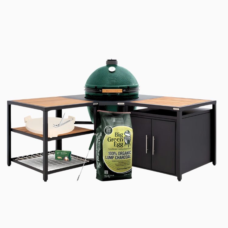 Big Green Egg XL Corner Nest, Expansion Frame & Cabinet Package - Big Green Egg