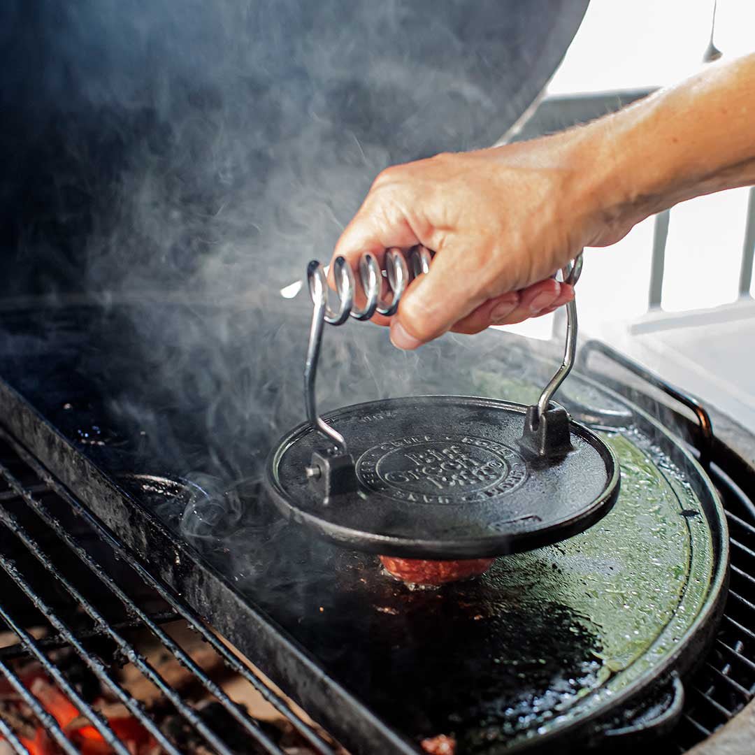 Cast Iron Grill Press - Big Green Egg