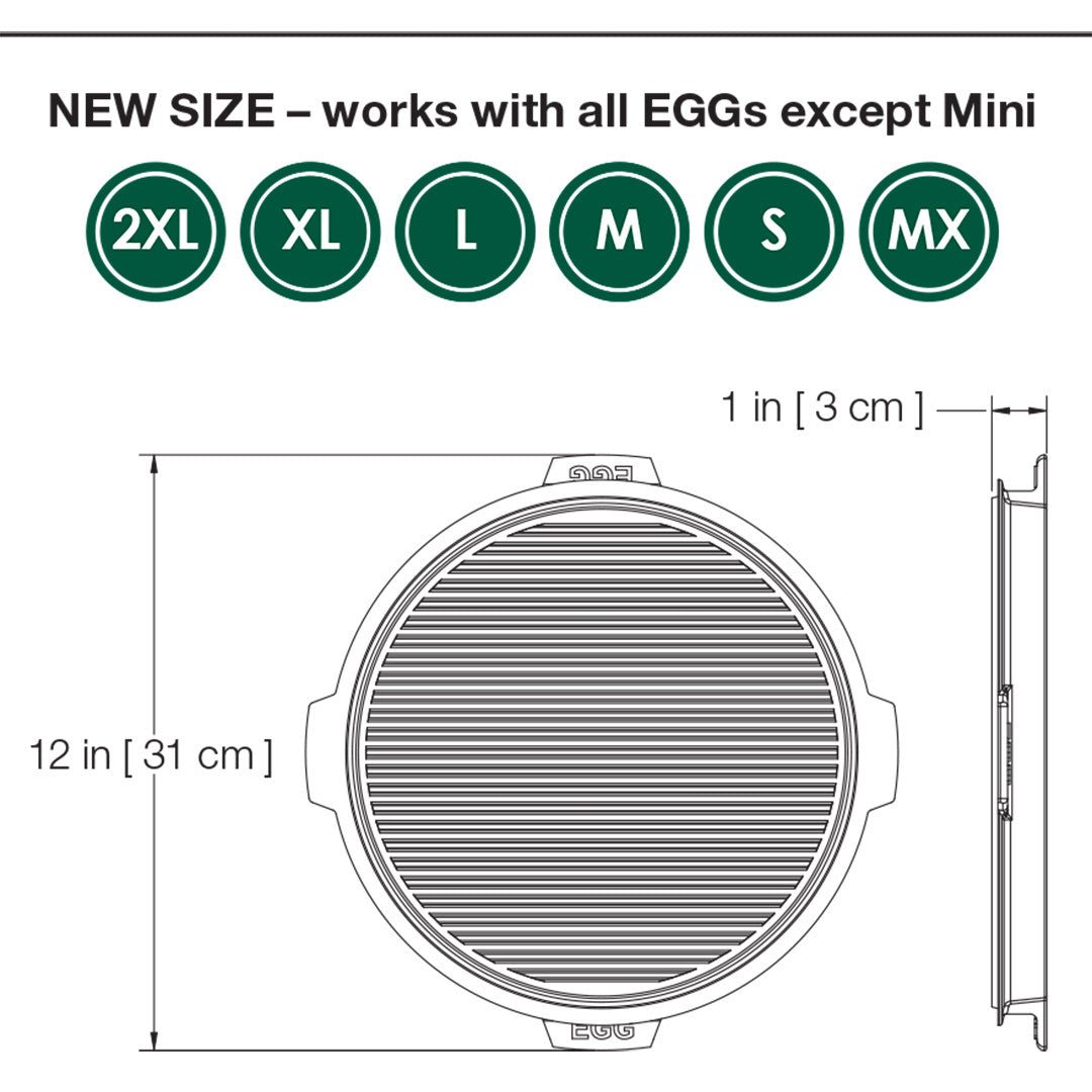 Cast Iron Plancha Griddle - Big Green Egg