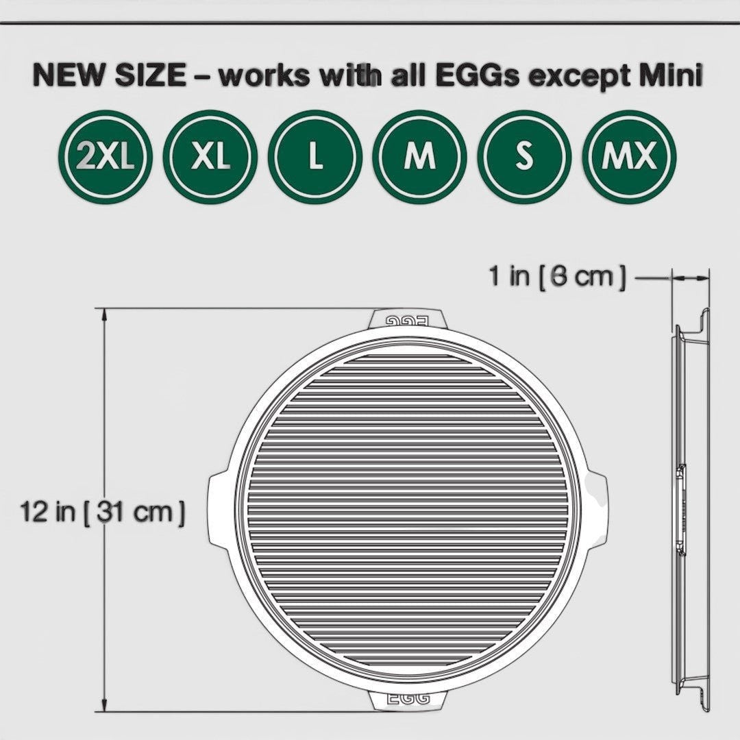 Cast Iron Plancha Griddle - Big Green Egg