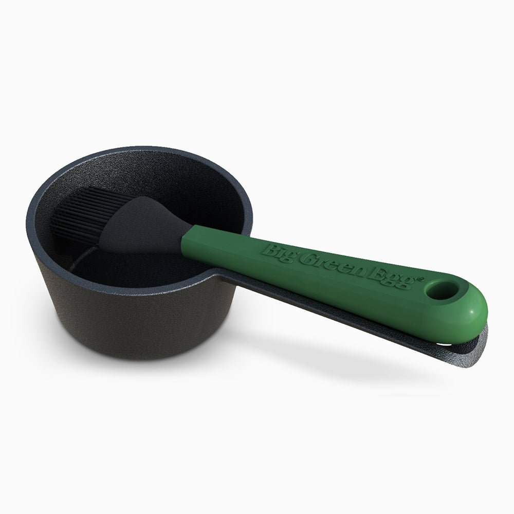 Cast Iron Sauce Pot & Basting Brush - Big Green Egg
