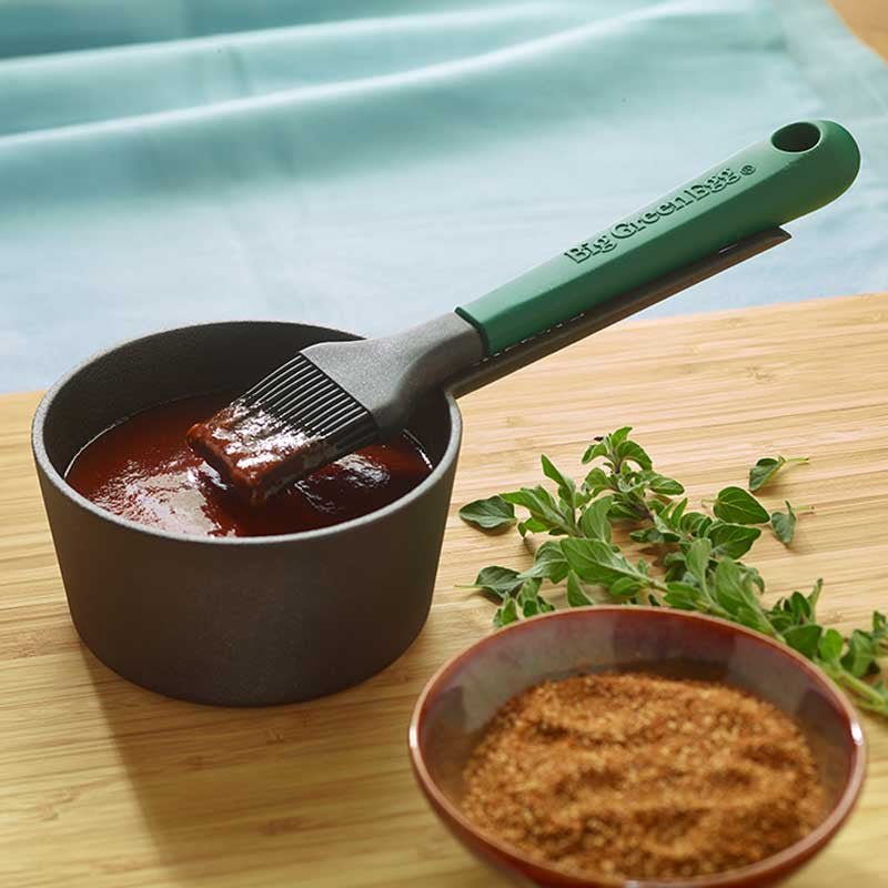 Cast Iron Sauce Pot & Basting Brush - Big Green Egg