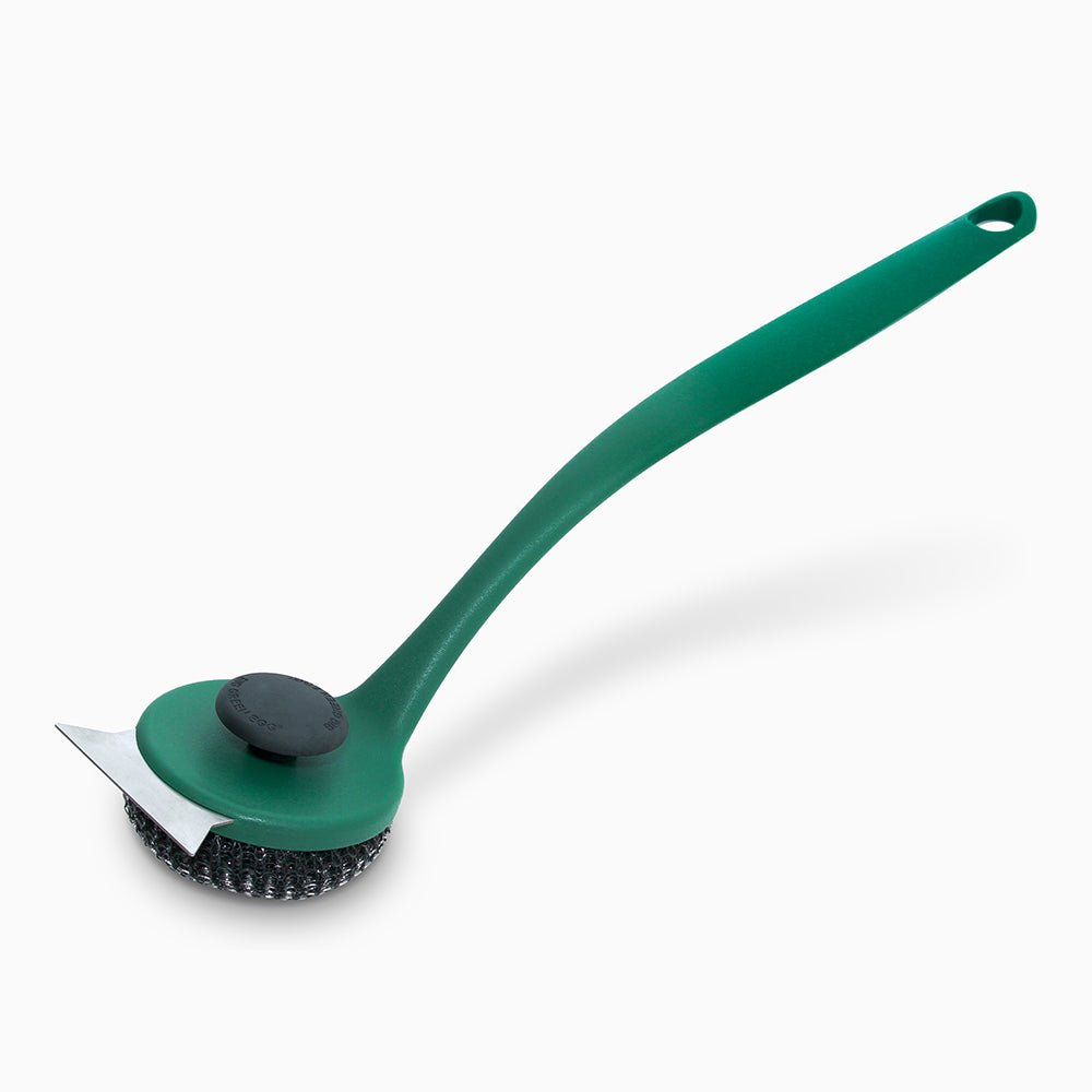 SpeediClean™ Palmyra Bristle Long - Handle Grid Scrubber - Big Green Egg