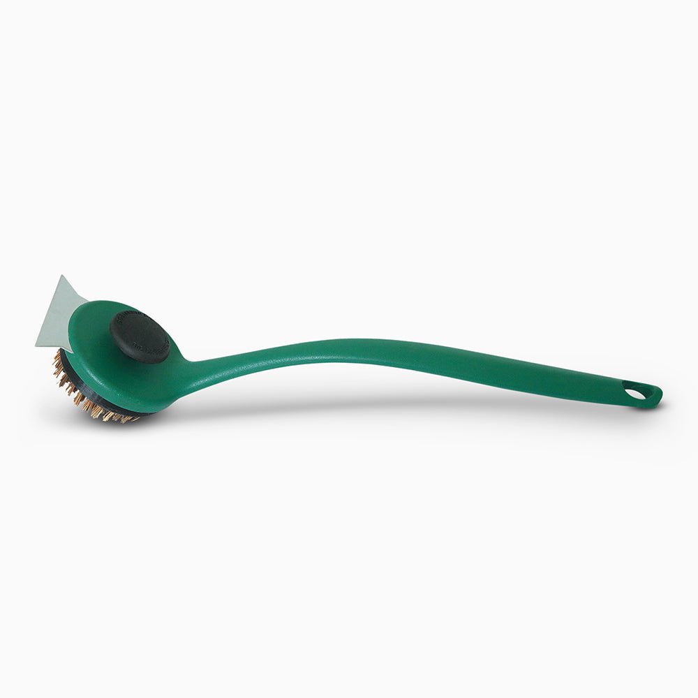 SpeediClean™ Palmyra Bristle Long - Handle Grid Scrubber - Big Green Egg