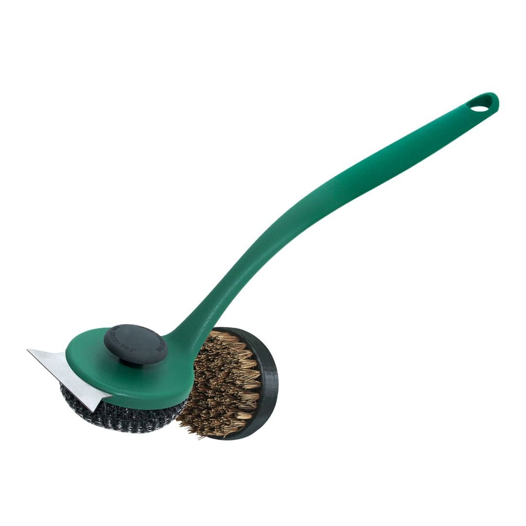 SpeediClean™ Palmyra Bristle Long - Handle Grid Scrubber - Big Green Egg