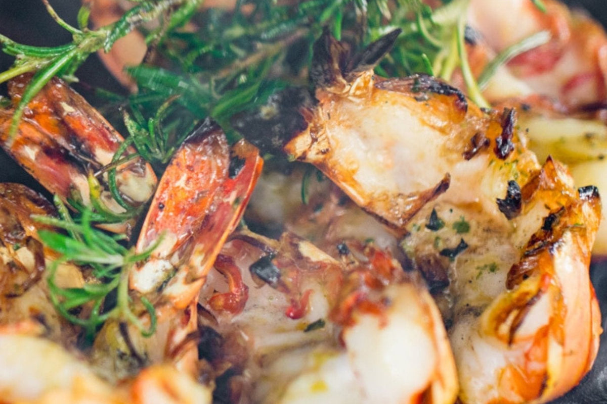 Butterflied Chilli and Lime Prawns - Big Green Egg