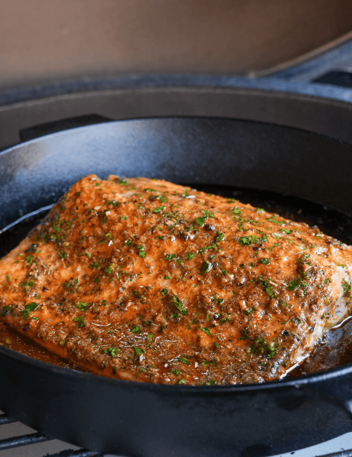 Cajun Cowboy Butter Salmon - Big Green Egg