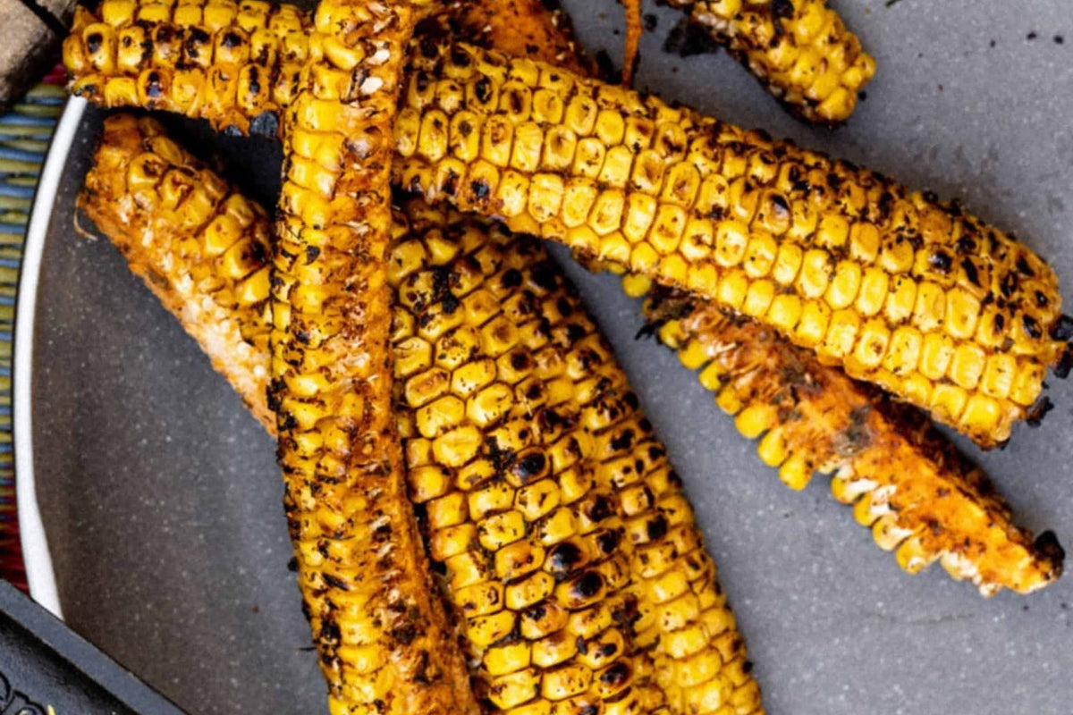 Charred Corn Ribs with Coriander-Paprika Butter - Big Green Egg