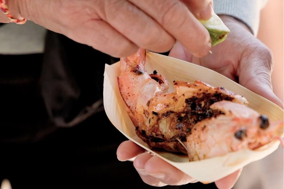 Grilled Mexican Compound Butter BBQ Prawns | Lochy Cooks's - Big Green Egg