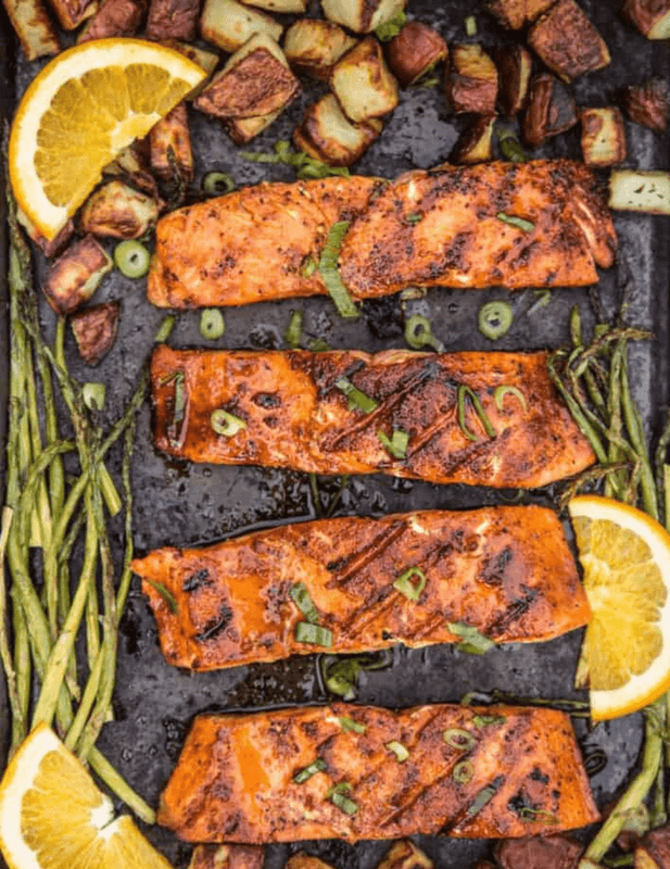 Grilled Salmon with Maple Glaze - Big Green Egg