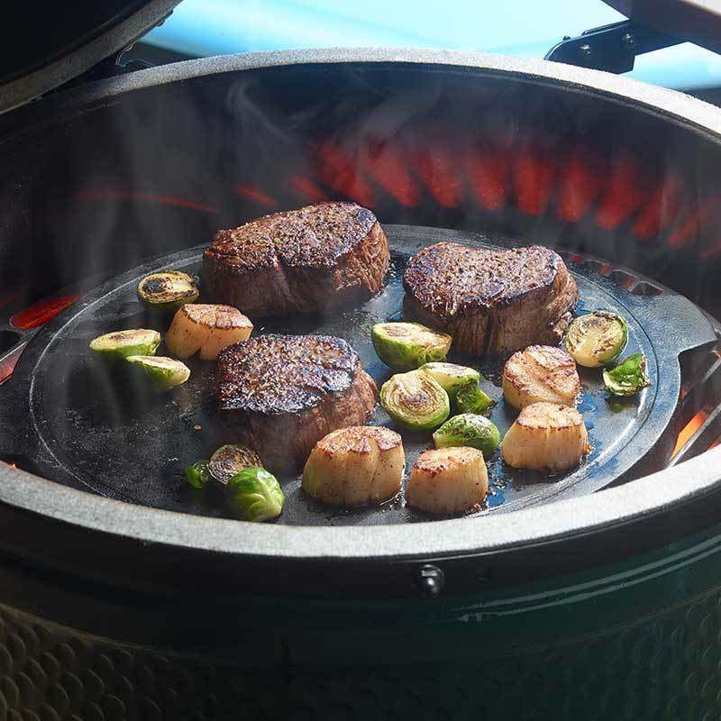 How to use a Cast Iron Plancha for perfect BBQ grilling - Big Green Egg