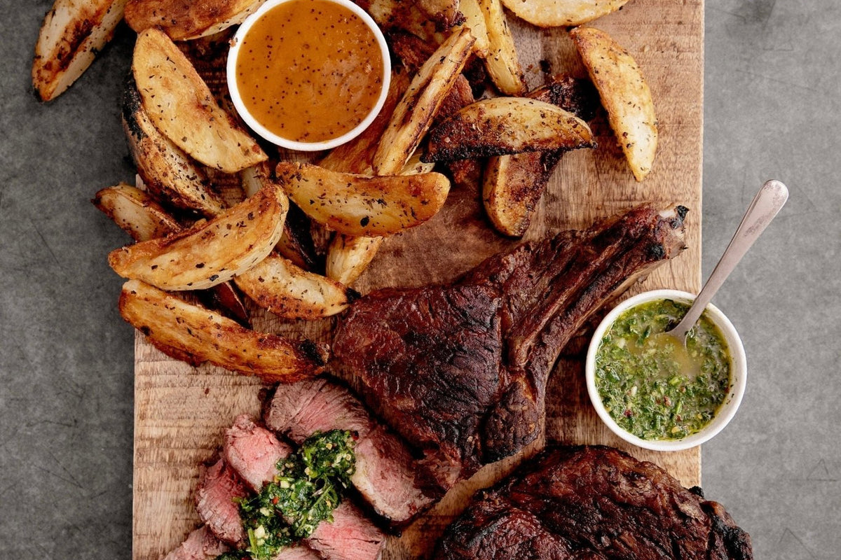 Rib Eye & Wedges - Big Green Egg