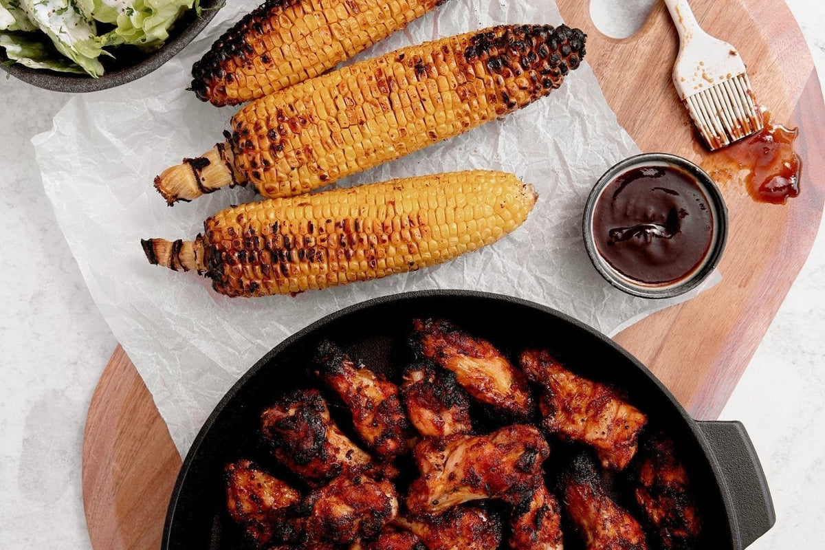 Rum Glazed Chicken Nibbles - Big Green Egg