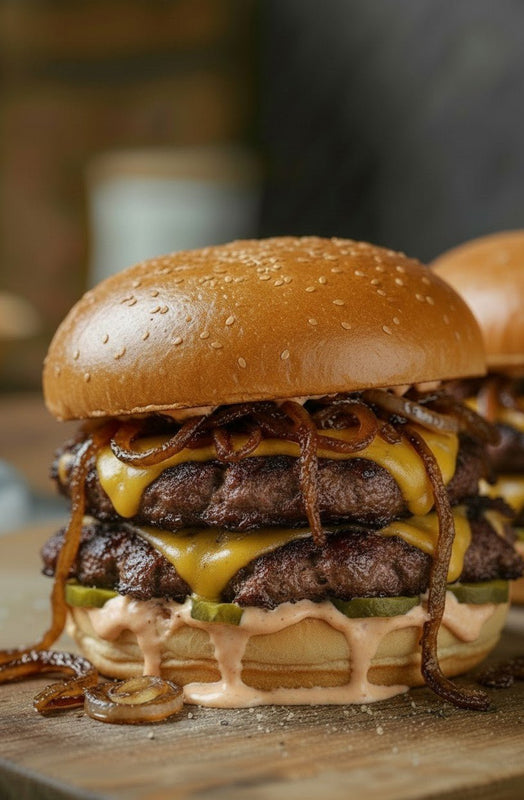 Smash Burgers with a Cast Iron Grill Press - Big Green Egg