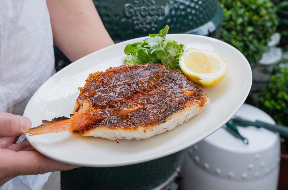 Whole Grilled Nannygai — Victor Liong x Big Green Egg - Big Green Egg