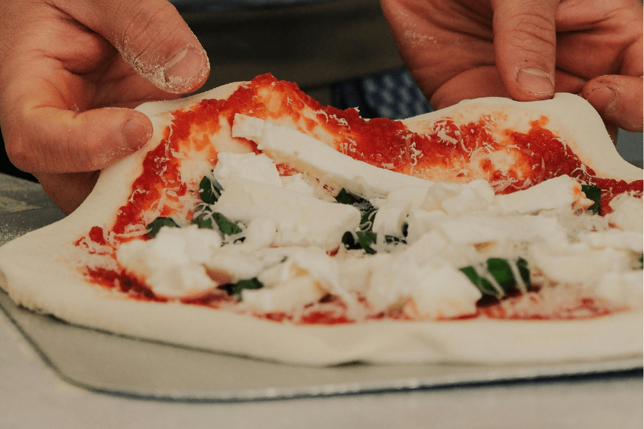 Wood-Fired Margherita Pizza on a Pizza Stone - Big Green Egg