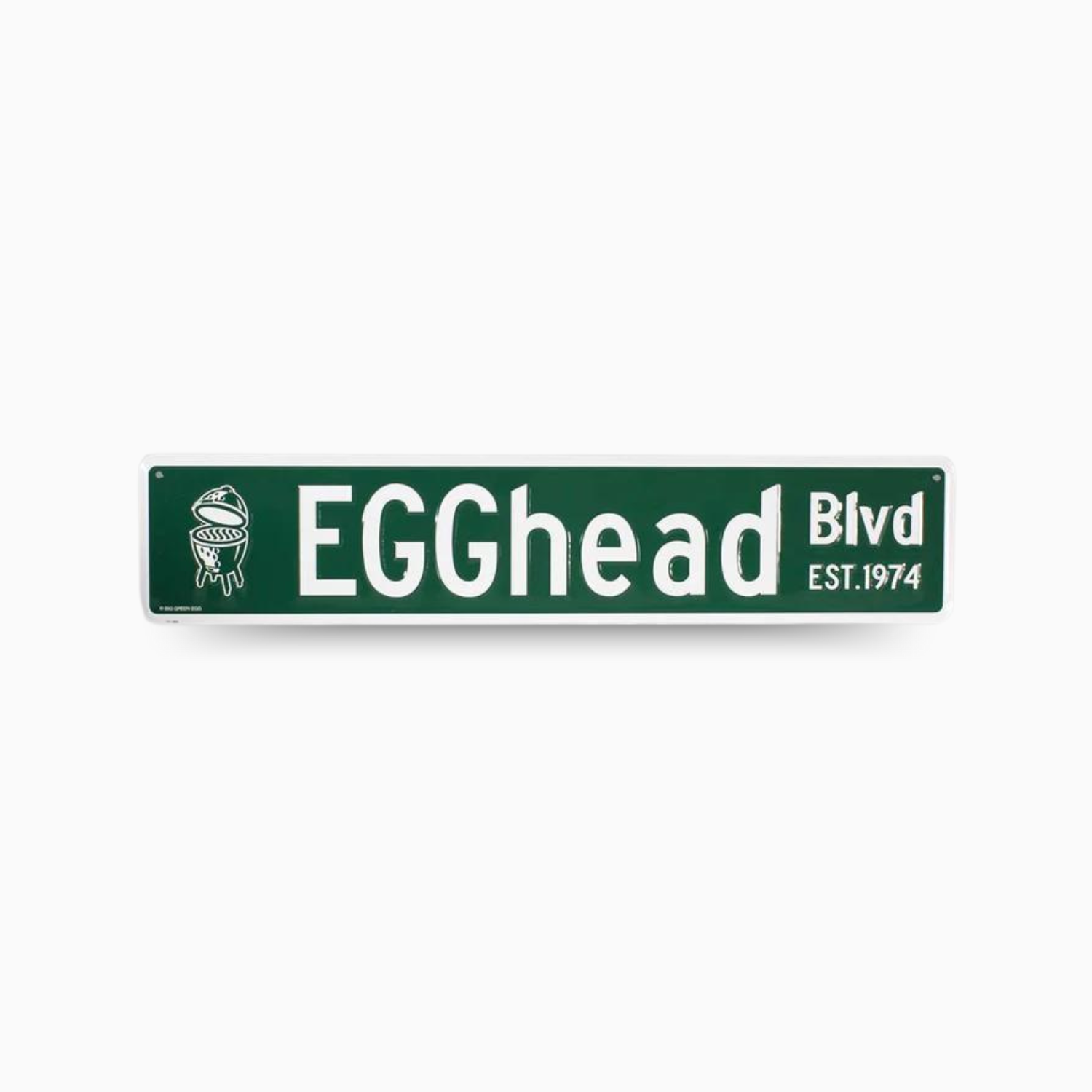 Stamped Aluminium EGGhead Street Sign