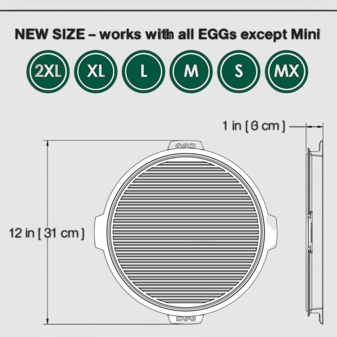 Cast Iron Plancha Griddle - Big Green Egg